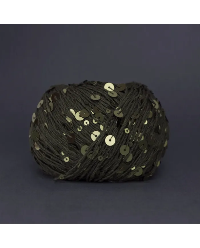 Королівська паєтка, 127 темний хакі, паєтки в тон