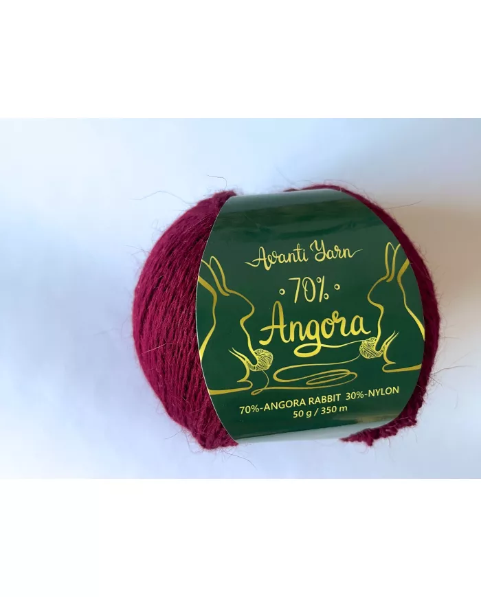 Avanti Yarn Angora 70%, 915 бургунд