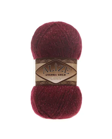 Alize Angora Gold Simli,57, бордовий Alize Angora Gold Simli,57, бордовий