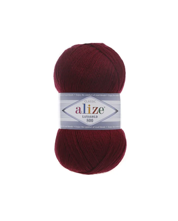 Alize Lanagold 800, 57, бордовий