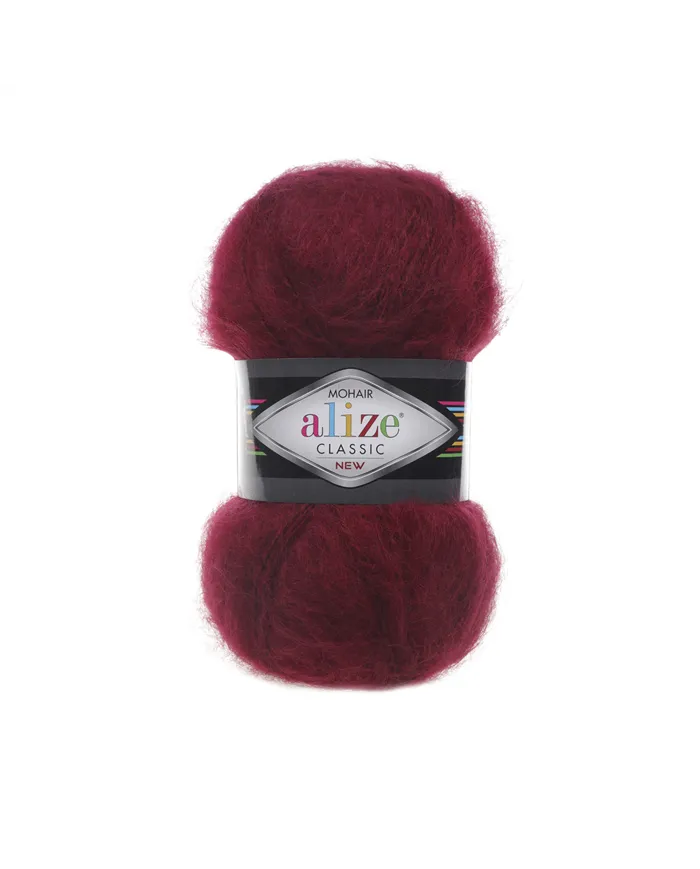 Alize Mohair Classic,57, бордовий