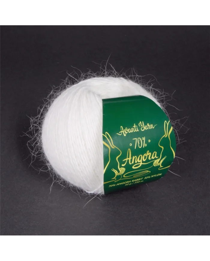 Avanti Yarn Angora 70%, 901, білий