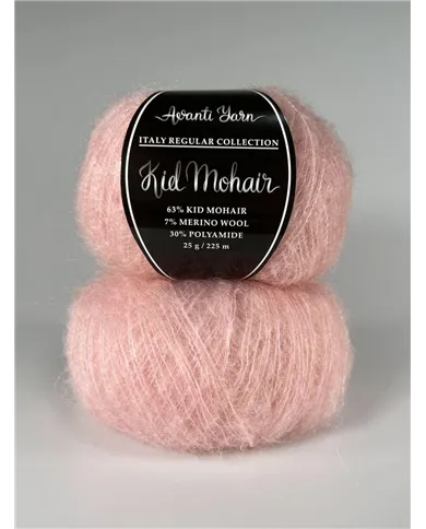Kid Mohair Italy, 173, рожева пудра Kid Mohair Italy, 173, рожева пудра