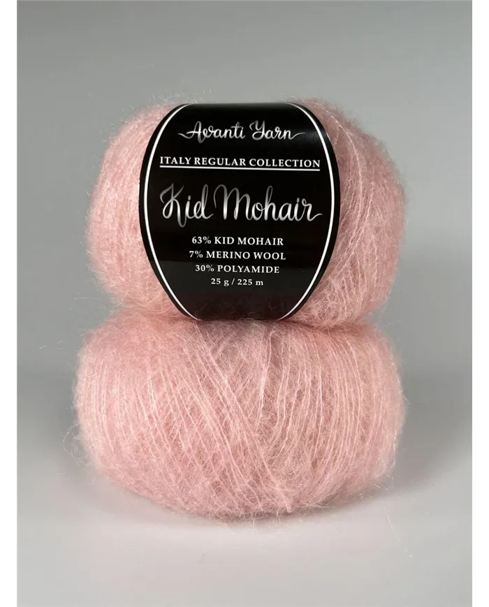 Kid Mohair Italy, 173, рожева пудра