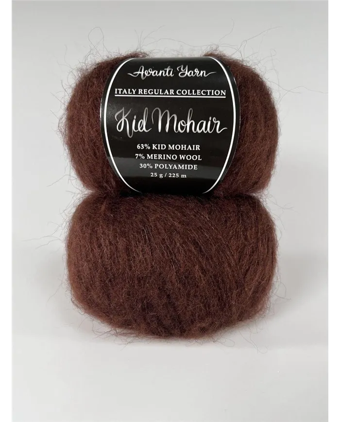 Kid Mohair Italy, 121, коричневий