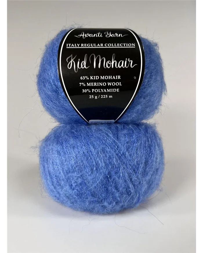 Kid Mohair Italy, 127, темно-блакитний