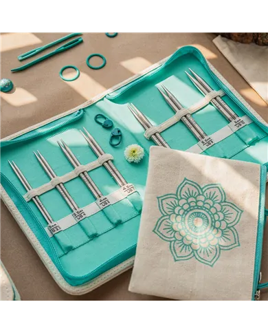 Набір знімних поворотних металевих спиць 10см “The Kindness Set” Mindful Collection KnitPro Набір знімних поворотних металевих спиць 10см “The Kindness Set” Mindful Collection KnitPro