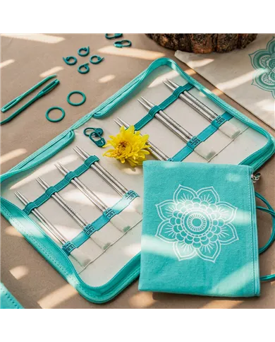 Набір знімних поворотних металевих спиць 13см “The Believe Set” Mindful Collection KnitPro Набір знімних поворотних металевих спиць 13см “The Believe Set” Mindful Collection KnitPro