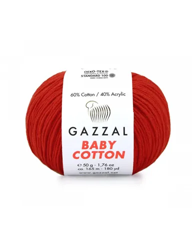 Gazzal Baby Cotton, 3443 червоний Gazzal Baby Cotton, 3443 червоний