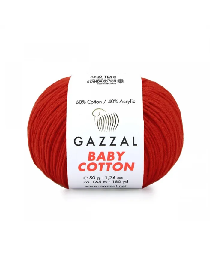 Gazzal Baby Cotton, 3443 червоний Gazzal Baby Cotton, 3443 червоний