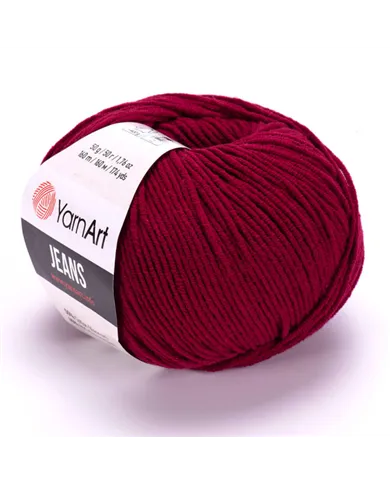 YarnArt Jeans, 66 бордовий