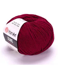 YarnArt Jeans, 66 бордовий