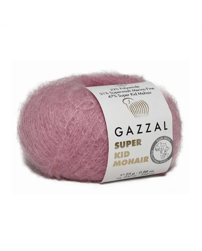 Gazzal Super Kid Mohair, 64412 рожевий