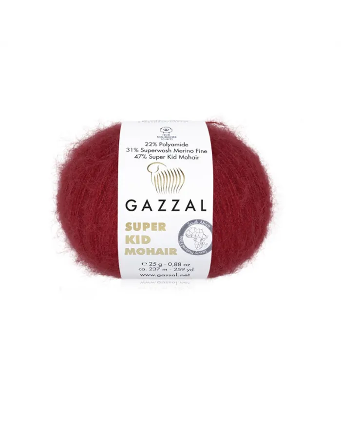 Gazzal Super Kid Mohair, 64416 червоний