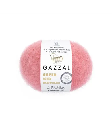 Gazzal Super Kid Mohair, 64430 кораловий Gazzal Super Kid Mohair, 64430 кораловий