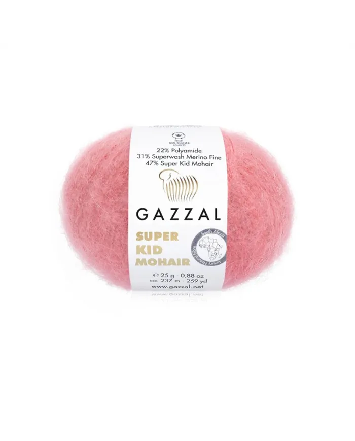 Gazzal Super Kid Mohair, 64430 кораловий