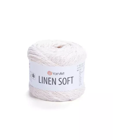 YarnArt Linen soft, 7301, білий