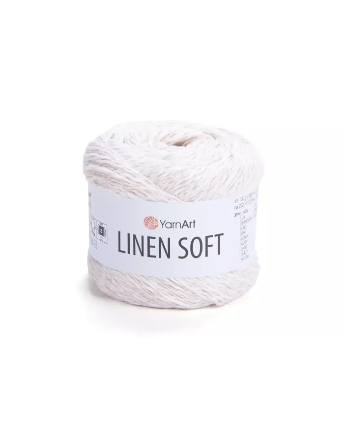 YarnArt Linen soft, 7301, білий