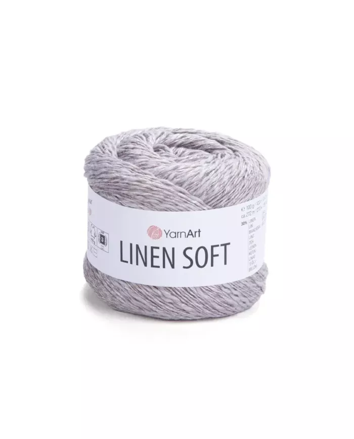 YarnArt Linen soft, 7307, сіро-лавандовий