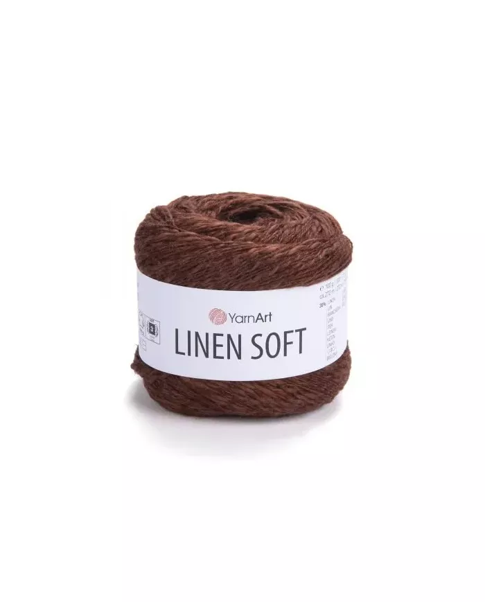 YarnArt Linen soft, 7309, каштановий
