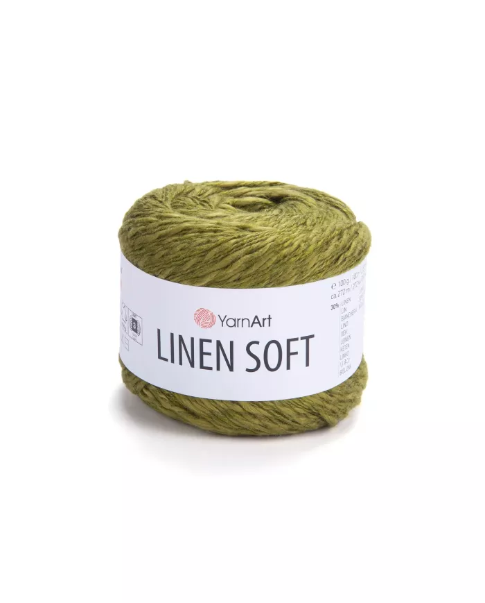 YarnArt Linen soft, 7313, болотяний