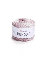 YarnArt Linen soft, 7405, рожево-бузковий меланж