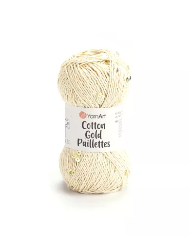 YarnArt Cotton Gold Paillettes, 7103, бежевий YarnArt Cotton Gold Paillettes, 7103, бежевий
