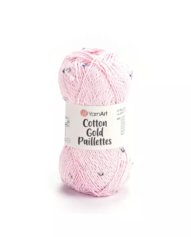 YarnArt Cotton Gold Paillettes, 7107, світло-рожевий YarnArt Cotton Gold Paillettes, 7107, світло-рожевий