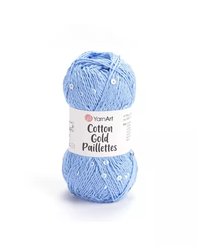 YarnArt Cotton Gold Paillettes, 7110, блакитний YarnArt Cotton Gold Paillettes, 7110, блакитний