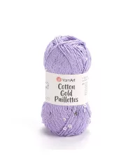 YarnArt Cotton Gold Paillettes, 7116, бузковий