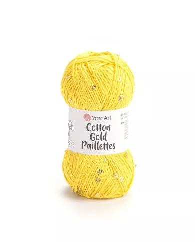 YarnArt Cotton Gold Paillettes, 7106, жовтий YarnArt Cotton Gold Paillettes, 7106, жовтий