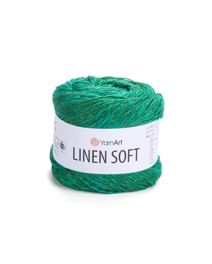 YarnArt Linen soft, 7315, смарагдовий