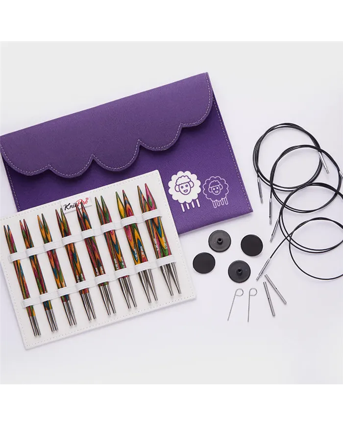 Набір дерев’яних знімних спиць Deluxe Symfonie Wood KnitPro