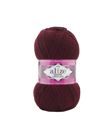Alize Superwash Comfort Socks, 578, винний Alize Superwash Comfort Socks, 578, винний