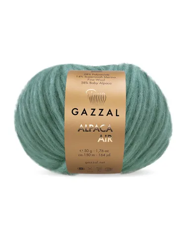 Gazzal Alpaca Air, 107, зелена бірюза Gazzal Alpaca Air, 107, зелена бірюза