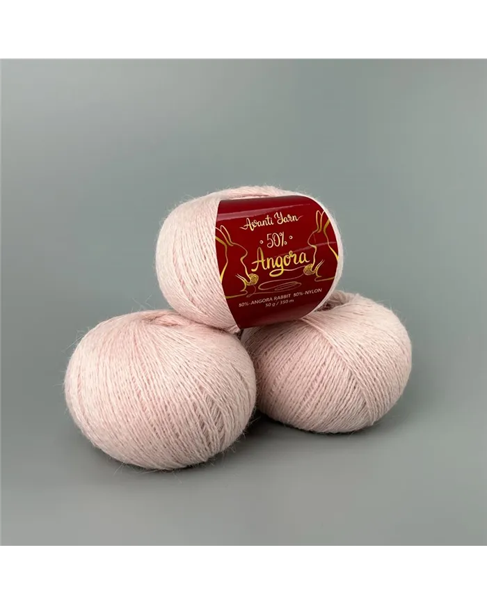 Avanti Yarn Angora 50%, 02, кремовий рожевий