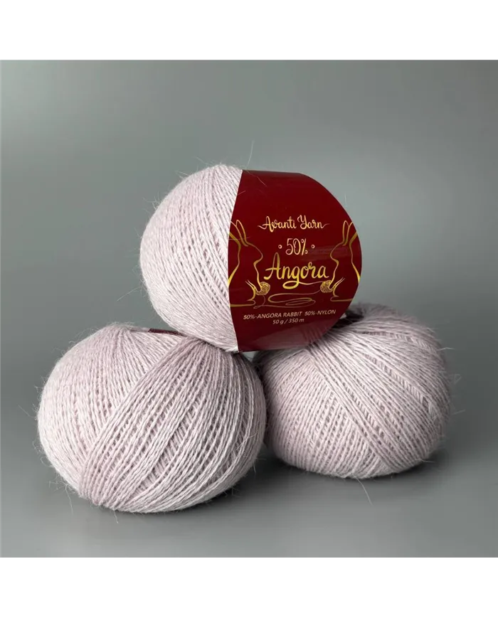 Avanti Yarn Angora 50%, 70, сіро-рожевий