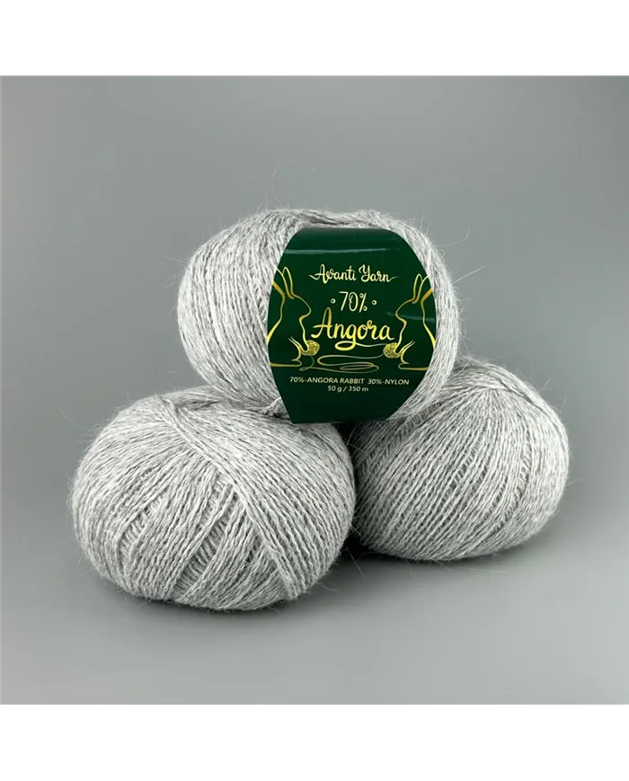 Avanti Yarn Angora 70%, 902, світло-сірий