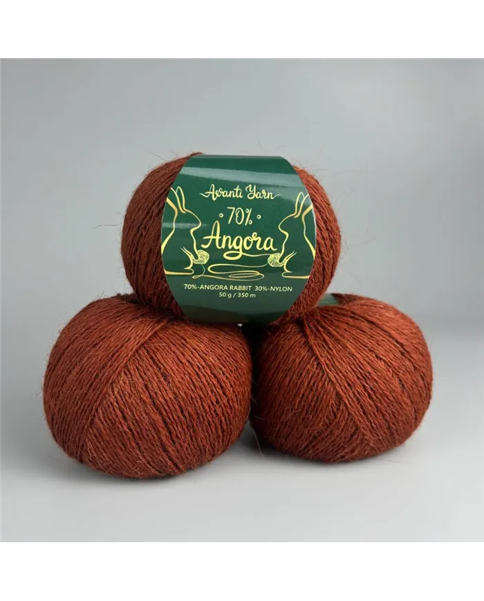 Avanti Yarn Angora 70%, 949, коричневий