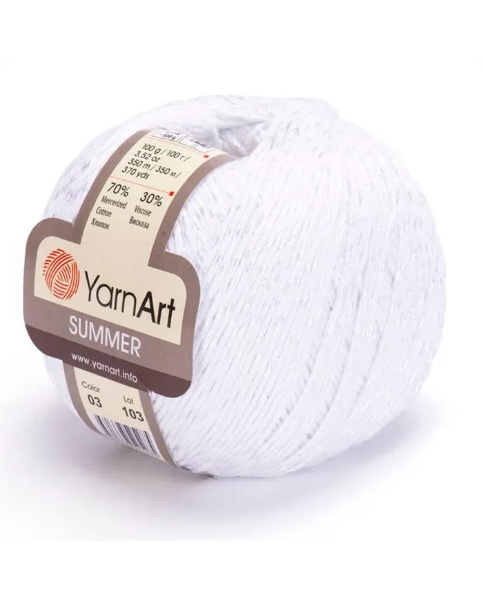YarnArt Summer, 03, білий