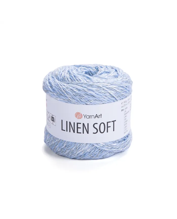 YarnArt Linen soft, 7319, сіро-блакитний
