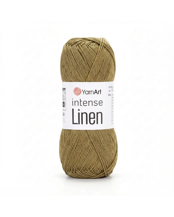 YarnArt Intense Linen, 4120, хакі меланж