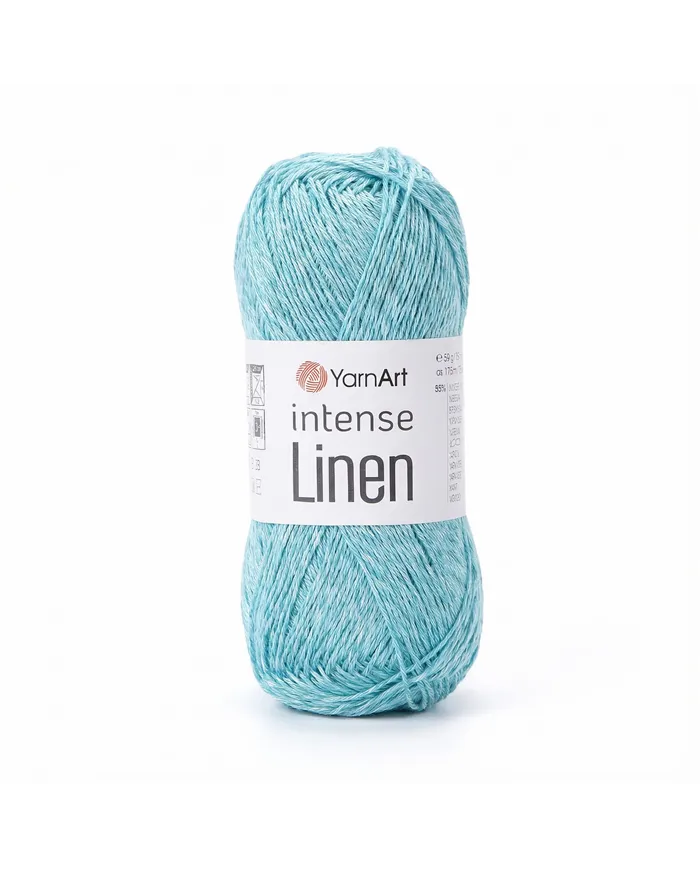YarnArt Intense Linen, 4130, світло-блакитний меланж