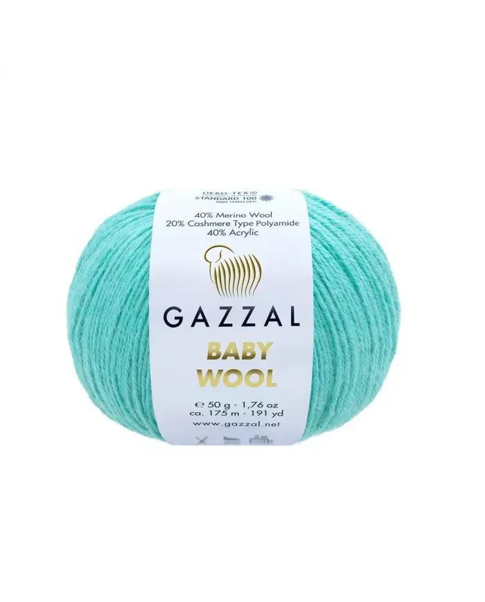 Нитки Gazzal Baby Wool, Бірюза №820