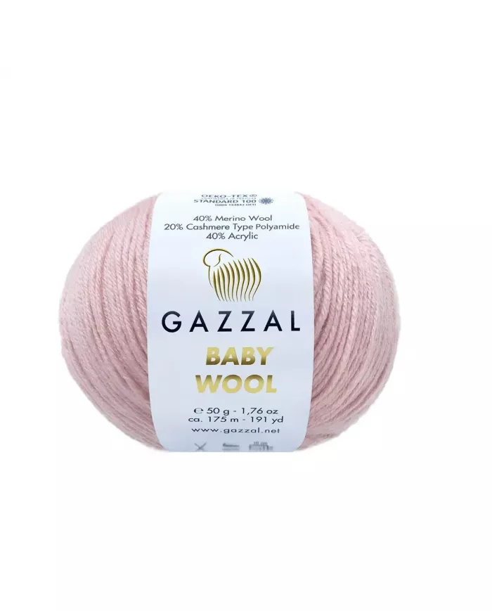 Нитки Gazzal Baby Wool, Ніжно-рожевий №836