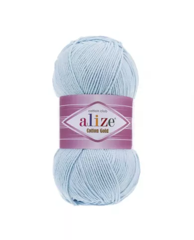 Нитки Alize Cotton Gold, Кришталево-синій №513 Нитки Alize Cotton Gold, Кришталево-синій №513