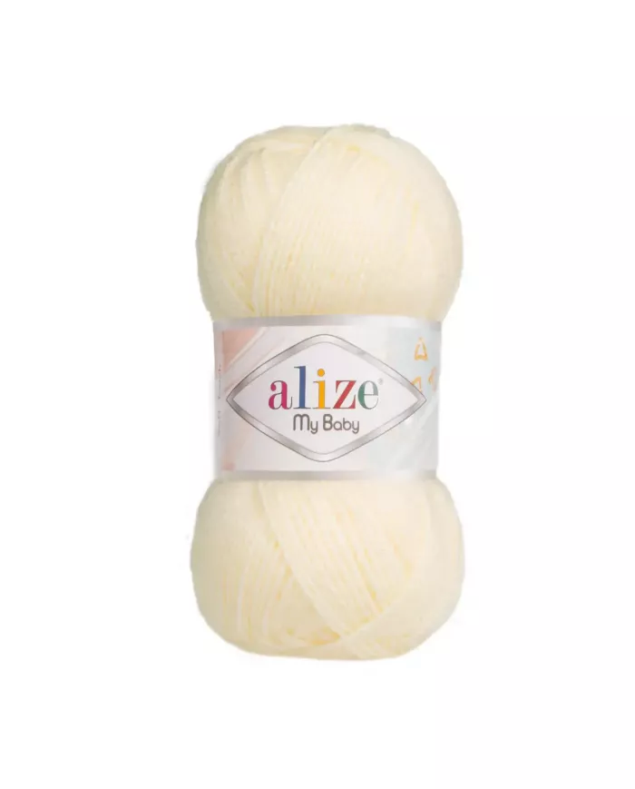 Нитки Alize My Baby, Кремовий №01 Нитки Alize My Baby, Кремовий №01